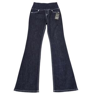 NWT True Religion Jeans Womens Size 27 Bootcut Pull On Stretch Snathched Becca